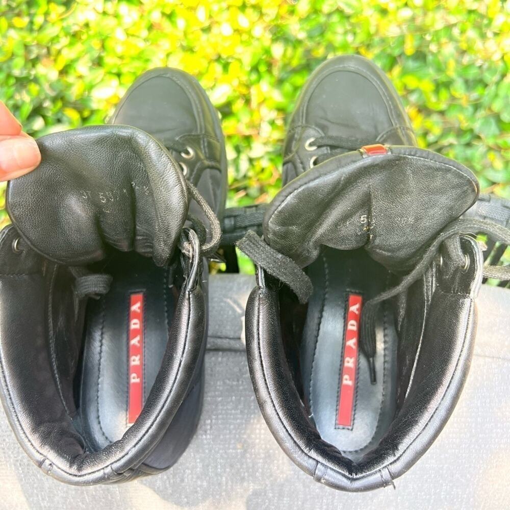 ▶️ Prada ◀️ Women’s High Trainer Sneakers. Size 38 - Picture 8 of 14
